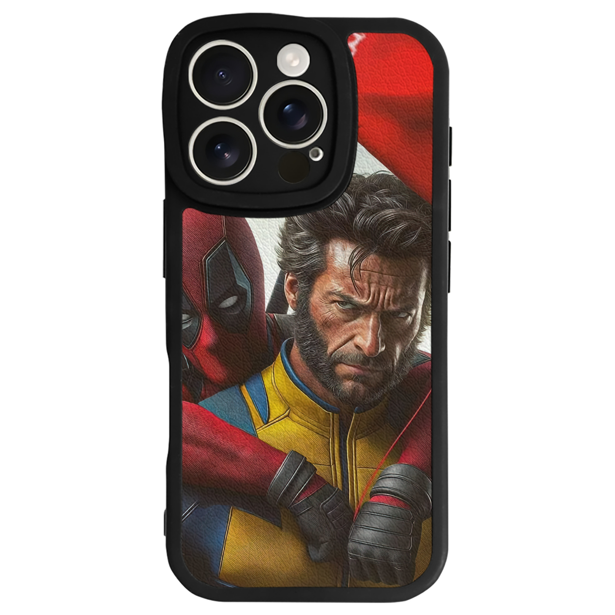 （画像用） Deadpool デッドプール 【iPhone 16シリーズ対応】シリコンスマホケース（レザー調） 材質：シリコン